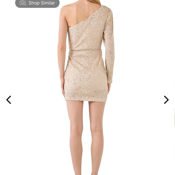 Endless Rose One-Shoulder Sequin Minidress - Picture 6 of 6